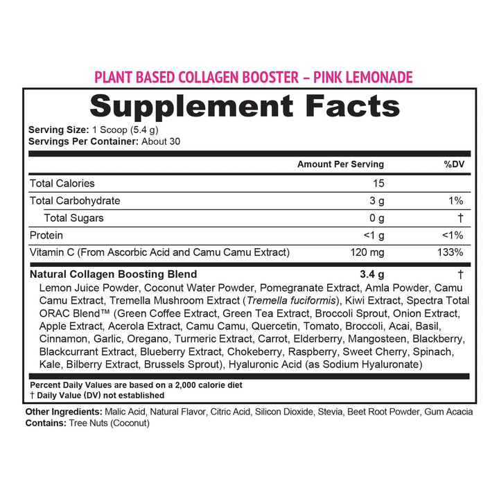 Vitauthority Vegan Collagen Powder for Women - Plant Based Collagen Supplement for Women with Proprietary Vegan Hair Skin and Nails Vitamins - Vegetarian Collagen Powder with Hyaluronic Acid