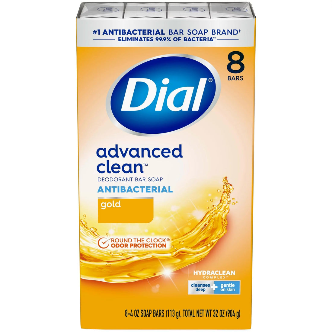 Dial Bar Gold Antibacterial Deodorant Soap, 4 oz ea 8 Count(Pack of 3)