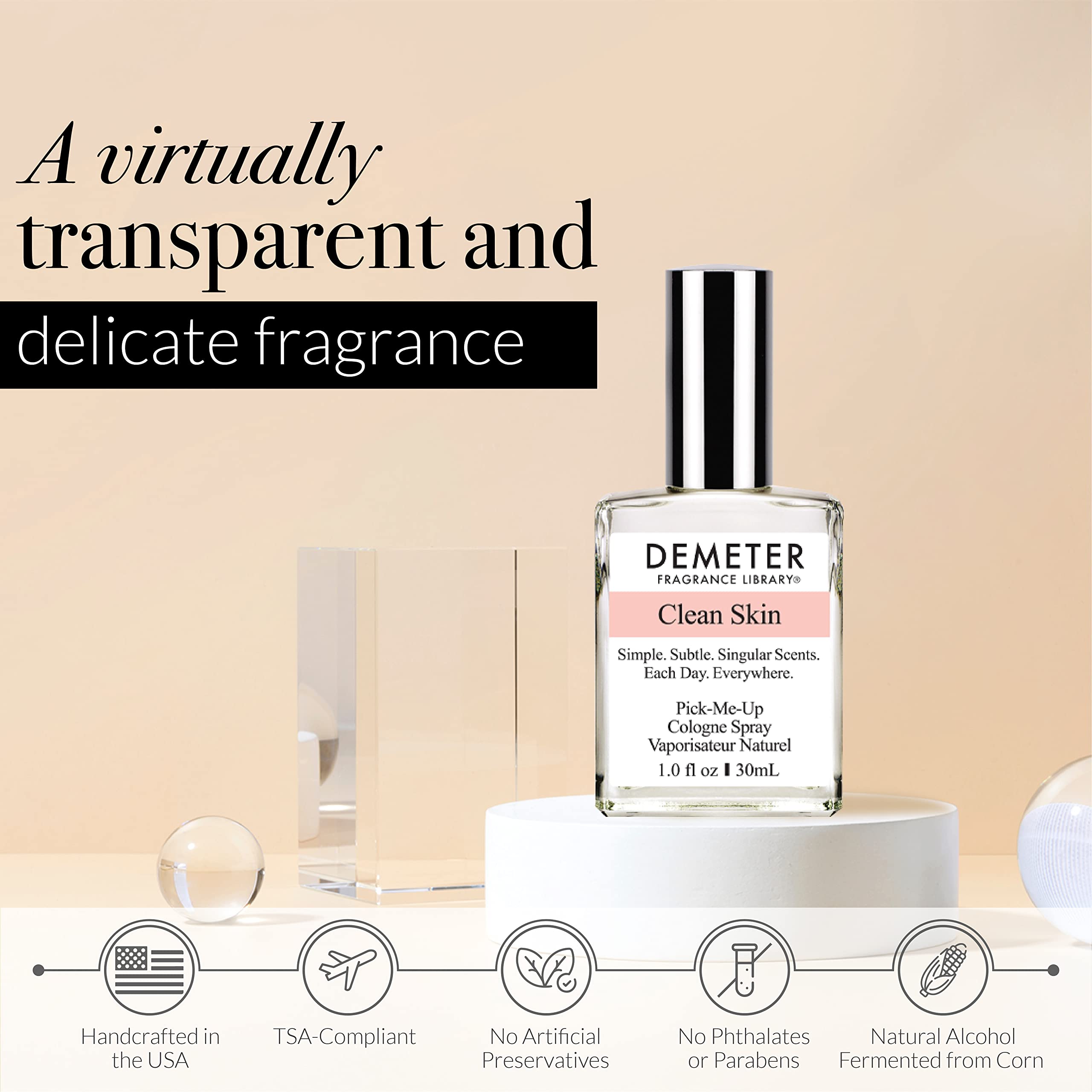 Demeter 1oz Cologne Spray - Clean Skin