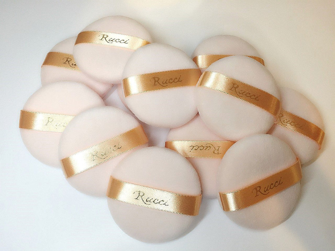 Rucci Cosmetic Replaceable and Super Washable Sponge Powder Puffs 12 Count