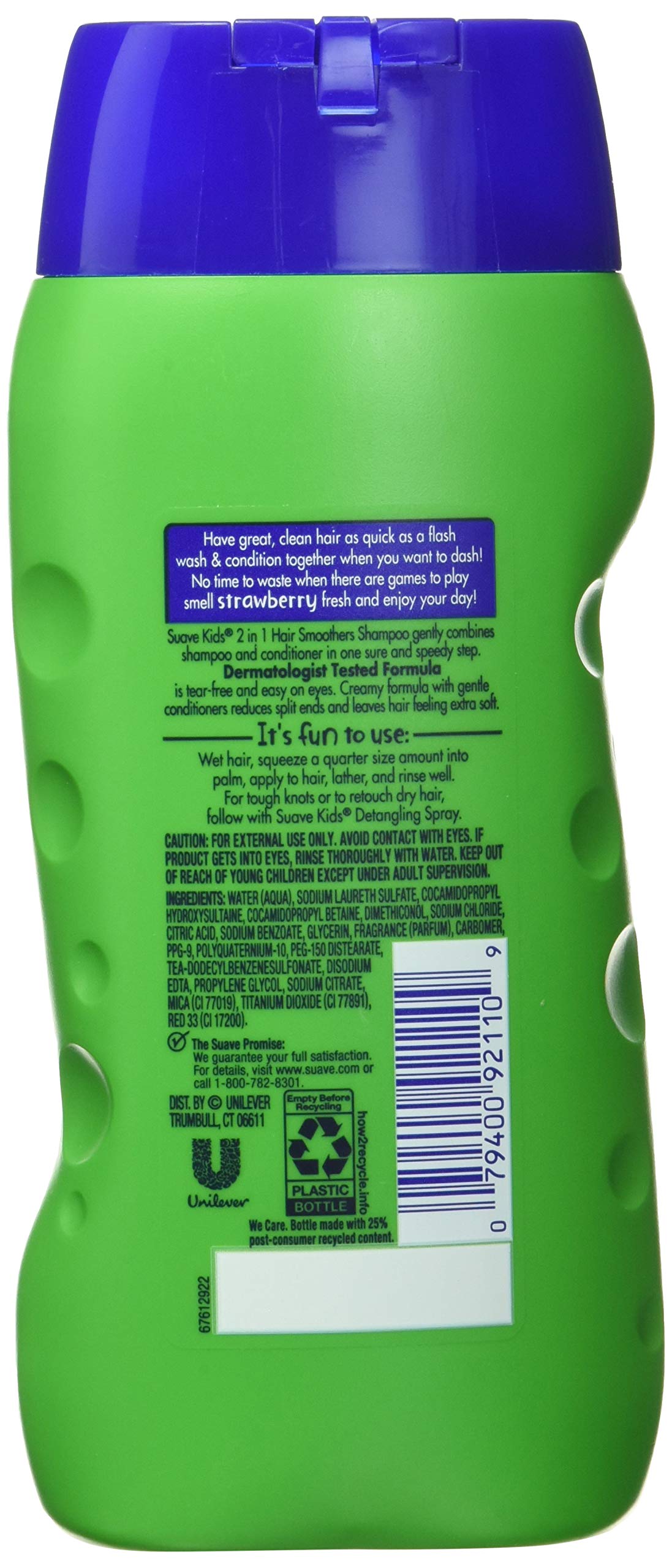 Suave Kids 2 in 1 Shampoo and Conditioner, Strawberry Smoothers, 12 Fl Oz (Pack of 1)