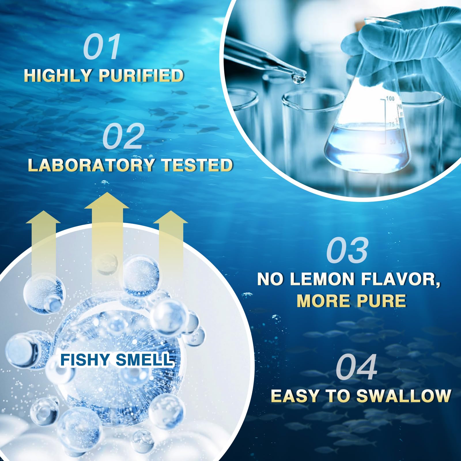 NATURE TARGET Triple Omega 3 6 9, Fish Oil 2400mg Softgels with Vitamin D3 & E - EPA & DHA & ALA - Supports Heart, Brain, Joint & Immune Health, Sustainably Sourced, Non-GMO