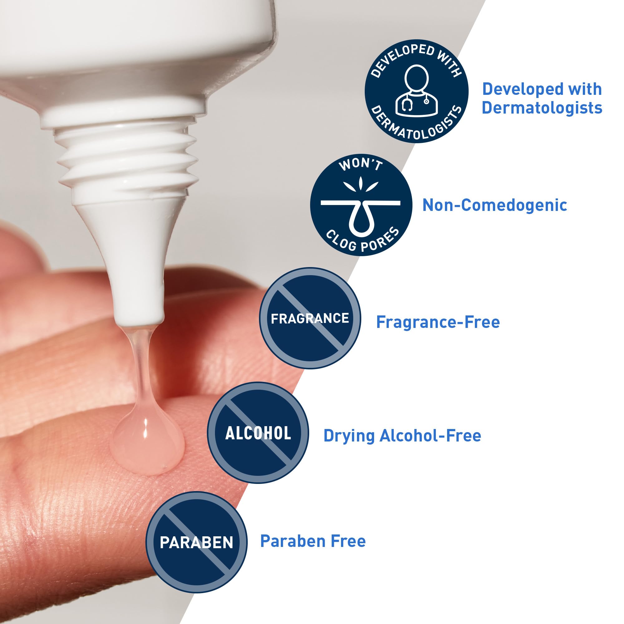 CeraVe Acne Control Gel, 2% Salicylic Acid Treatment With Glycolic Acid + Lactic Acids + Niacniamide, Acne Gel Helps Clear Blemishes Without Over Drying, Alcohol Free & Oil Free, 1.35 Fl Oz