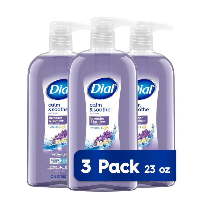 Dial Body Wash, Lavender & Jasmine, 23 Ounce (Pack of 3)