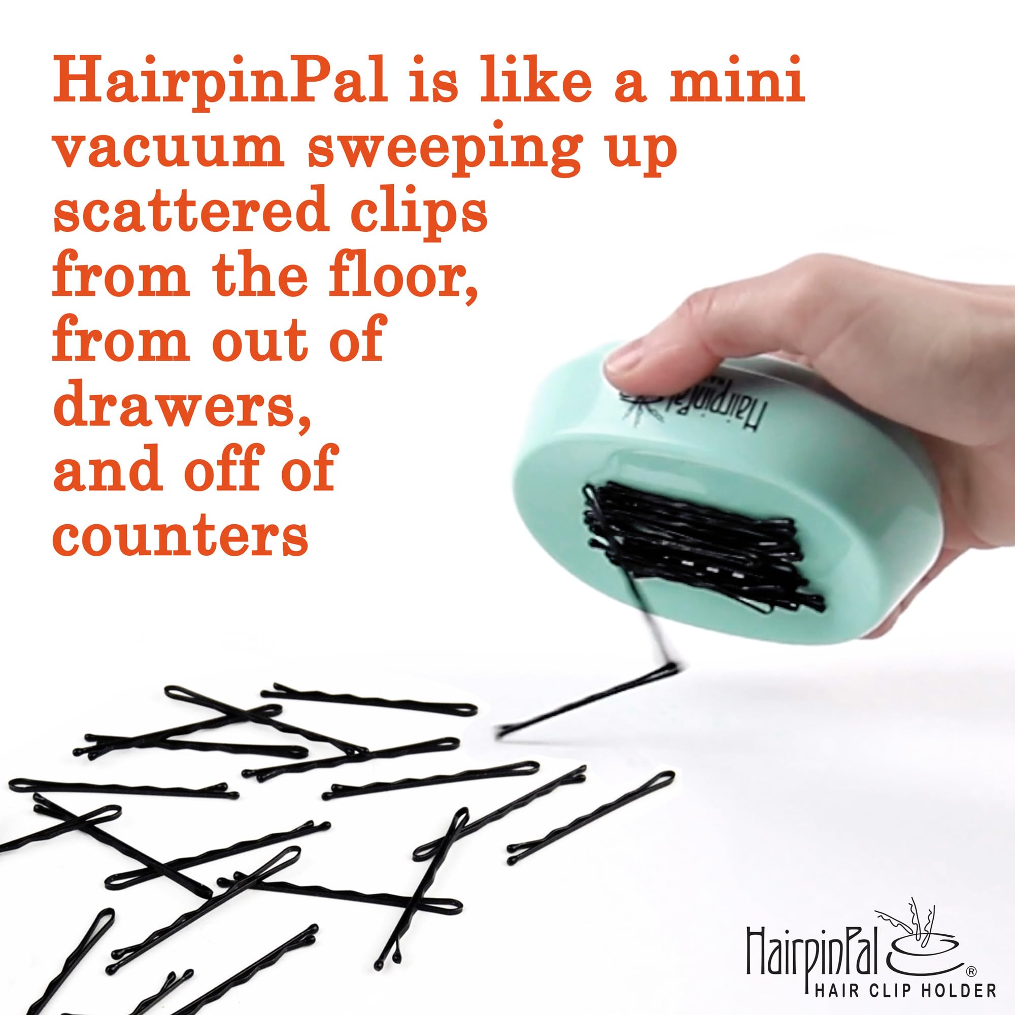 Bobby Pin and Hair Clip Magnetic Holder: HairpinPal (Sea Foam Teal)