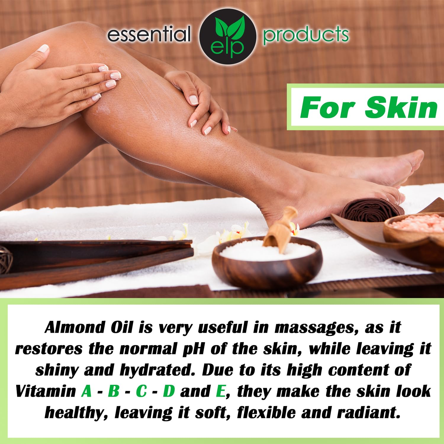 EASY LOOK ELP Pure Sweet Almond Oil 100% Pure & Natural Carrier Oil 2 fl oz