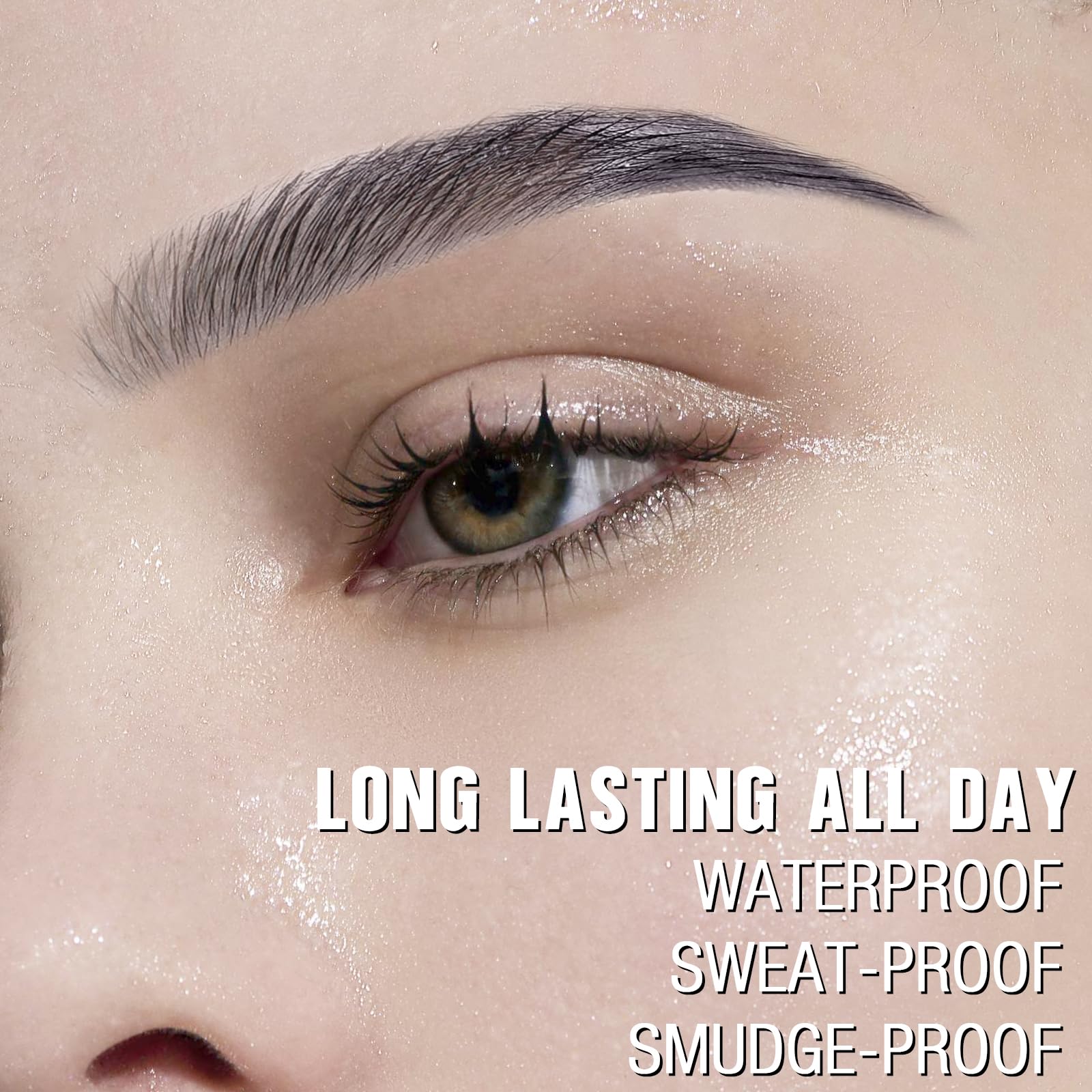 Microblading Eyebrow Pen, Waterproof Gray Eyebrow Pencils for Older Women Soft Hair Like Natural Liquid Eye brow Pen, Four Forks Tip Preciese Brow Contouring Filler Pencil that Looks Like Hair, Grey