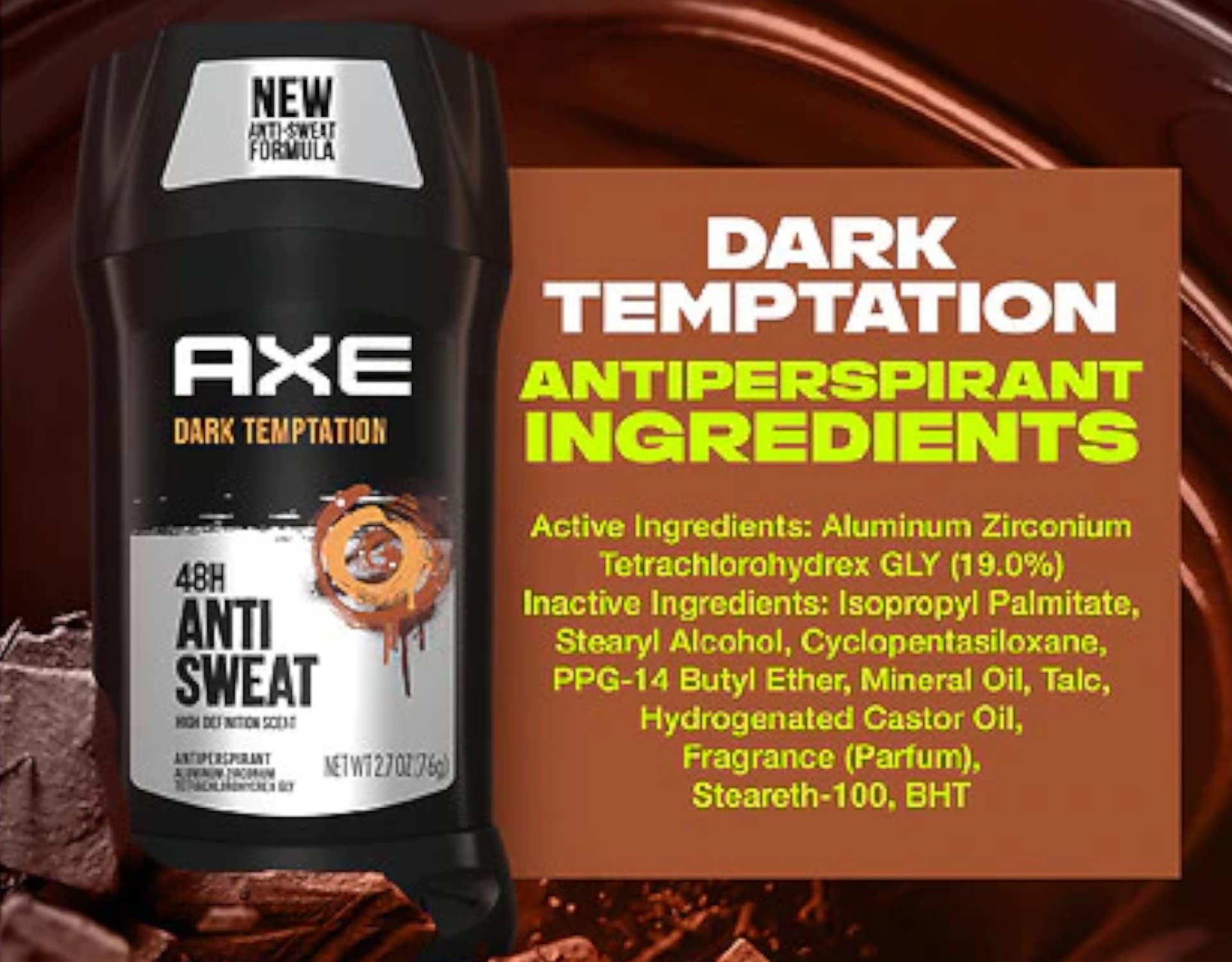 Axe Dry Antiperspirant Deodorant Stick, Dark Temptation, 2.7 Ounce (Pack Of 5)