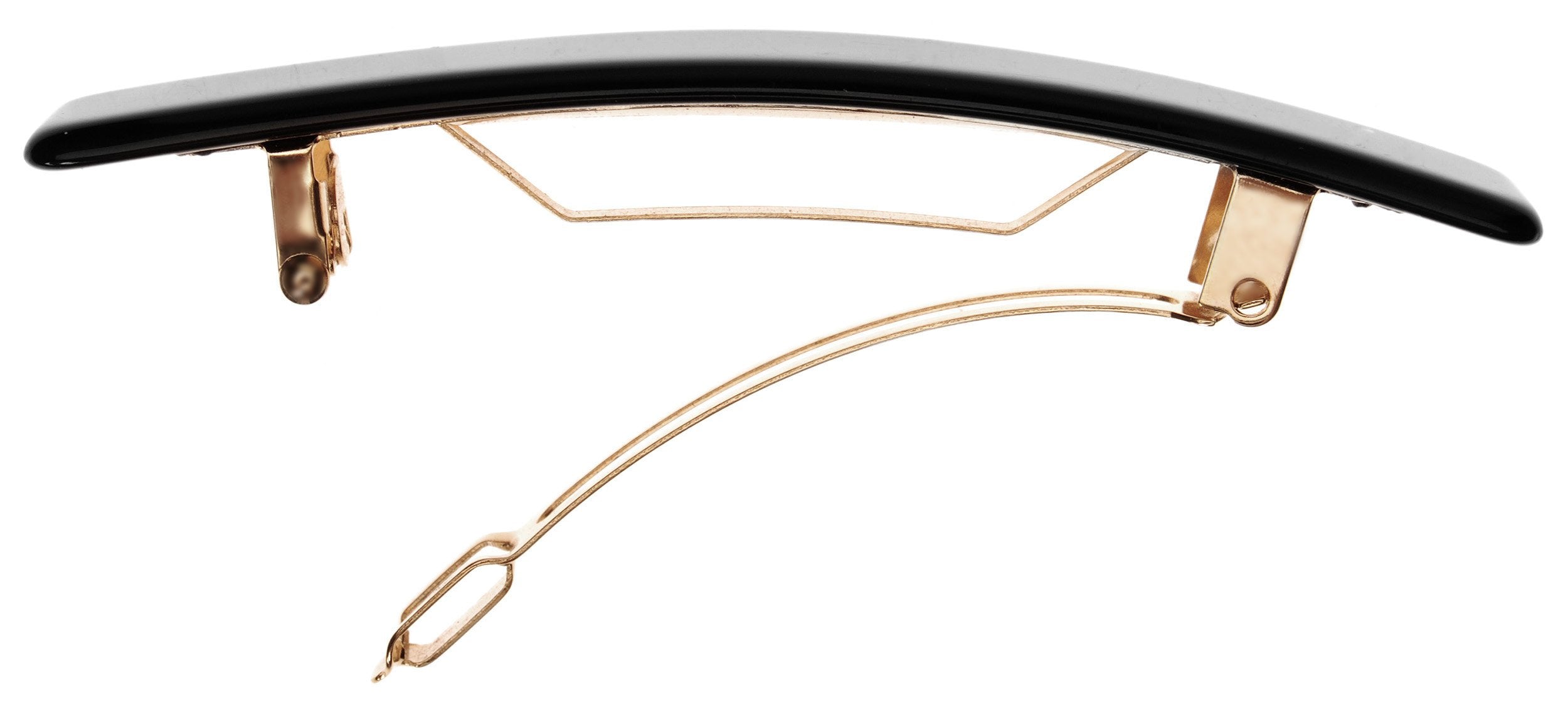 France Luxe Small Luxury Rectangle Barrette Black