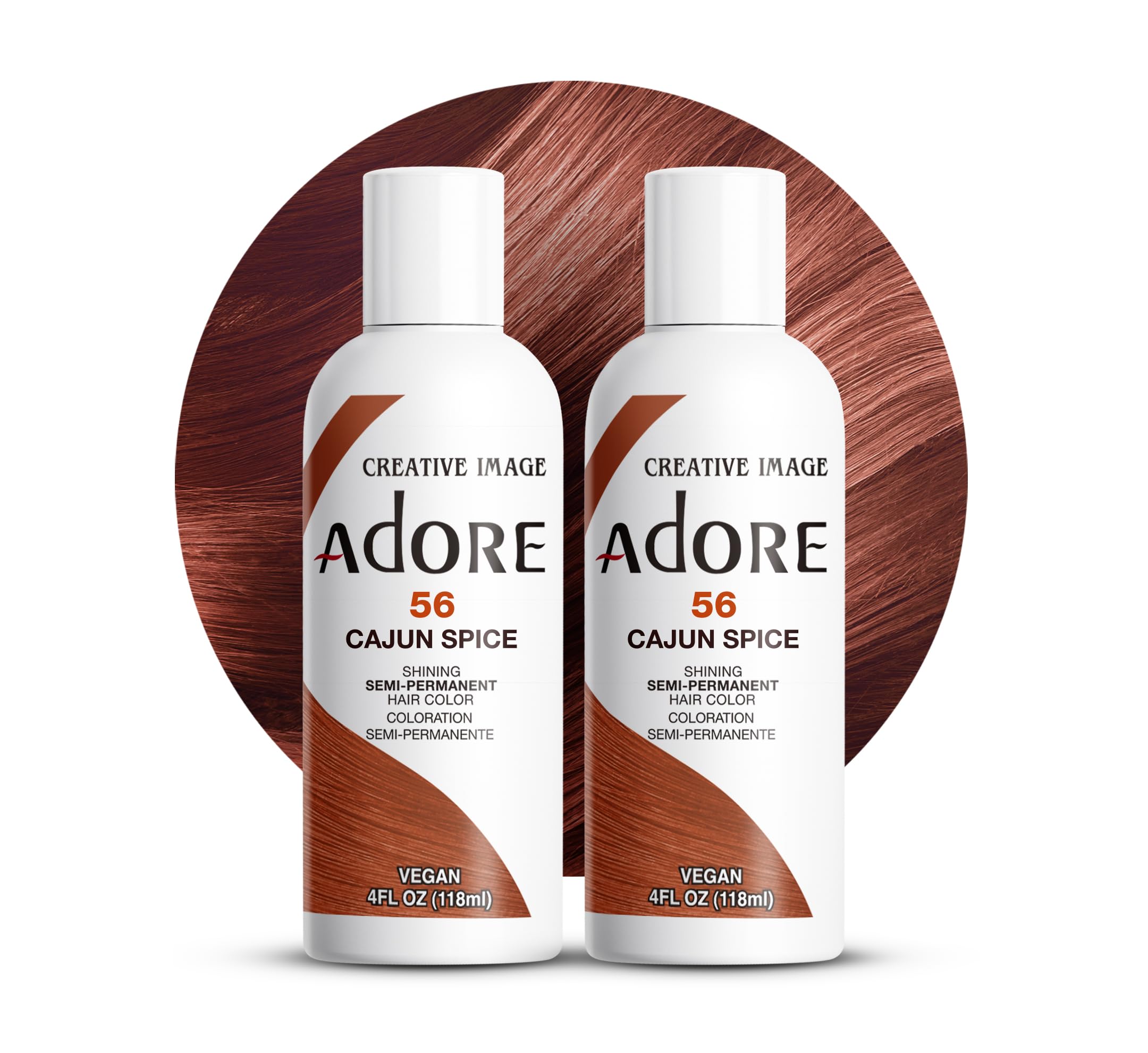Adore Semi-Permanent Haircolor #056 Cajun Spice 4 Ounce (118ml) (2 Pack)
