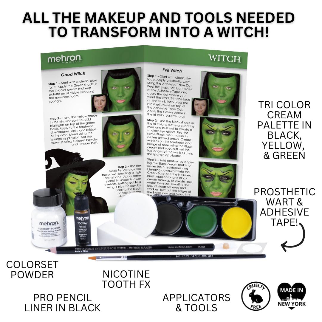 Mehron Makeup Premium Character Kit (Witch)