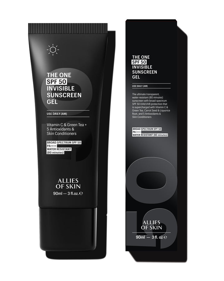 Allies of Skin Daily Face Sunscreen SPF 50, Jumbo | Zero White Cast Lightweight Gel Formula | Dermatologist Tested Under Makeup Primer| Water-Resistant & PA++++ Broad Spectrum UVA/UVB (3 fl oz)