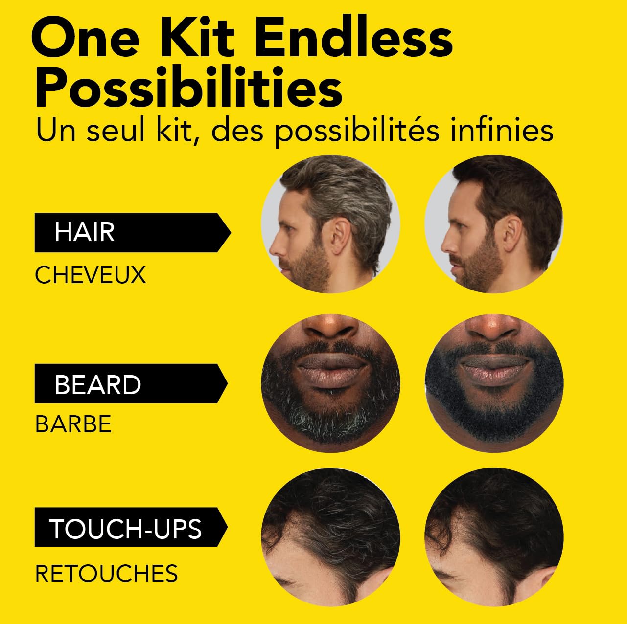 Cleverman Medium Blond All-in-One Reusable Kit for Men's Natural-Looking Gray Coverage - Professional-Quality Hair, Beard & Mustache Color, Ammonia-Free