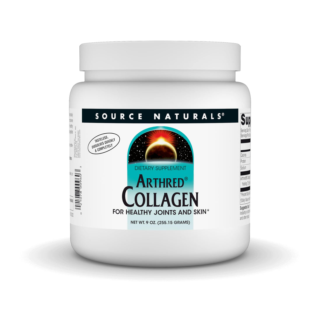 Source Naturals Arthred Collagen Protein Powder - Unflavored Quick Dissolve Hydrolyzed Peptides - Anti Aging Support For Bone, Joint & Skin Health - 9 oz (30 Servings)