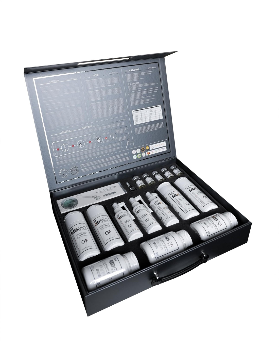 MD PLUS BIO Advanced Special Formula Package - Clinical Hair Transplant Repair Kit – Special Hair Care Set Containing; Shampoo, Serum, Multivitamins and Complex Meso Serum - Biotin, Keratin, Collagen