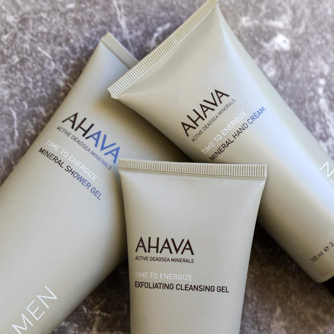AHAVA Time To Energize Men's Mineral Shower Gel - Refreshing Shower Gel, Soothing, Energizing & Skin-Friendly Cleanser, with Osmoter, G-Force, Aloe Vera, Allantoin & Zinc, 6.8 Fl.Oz