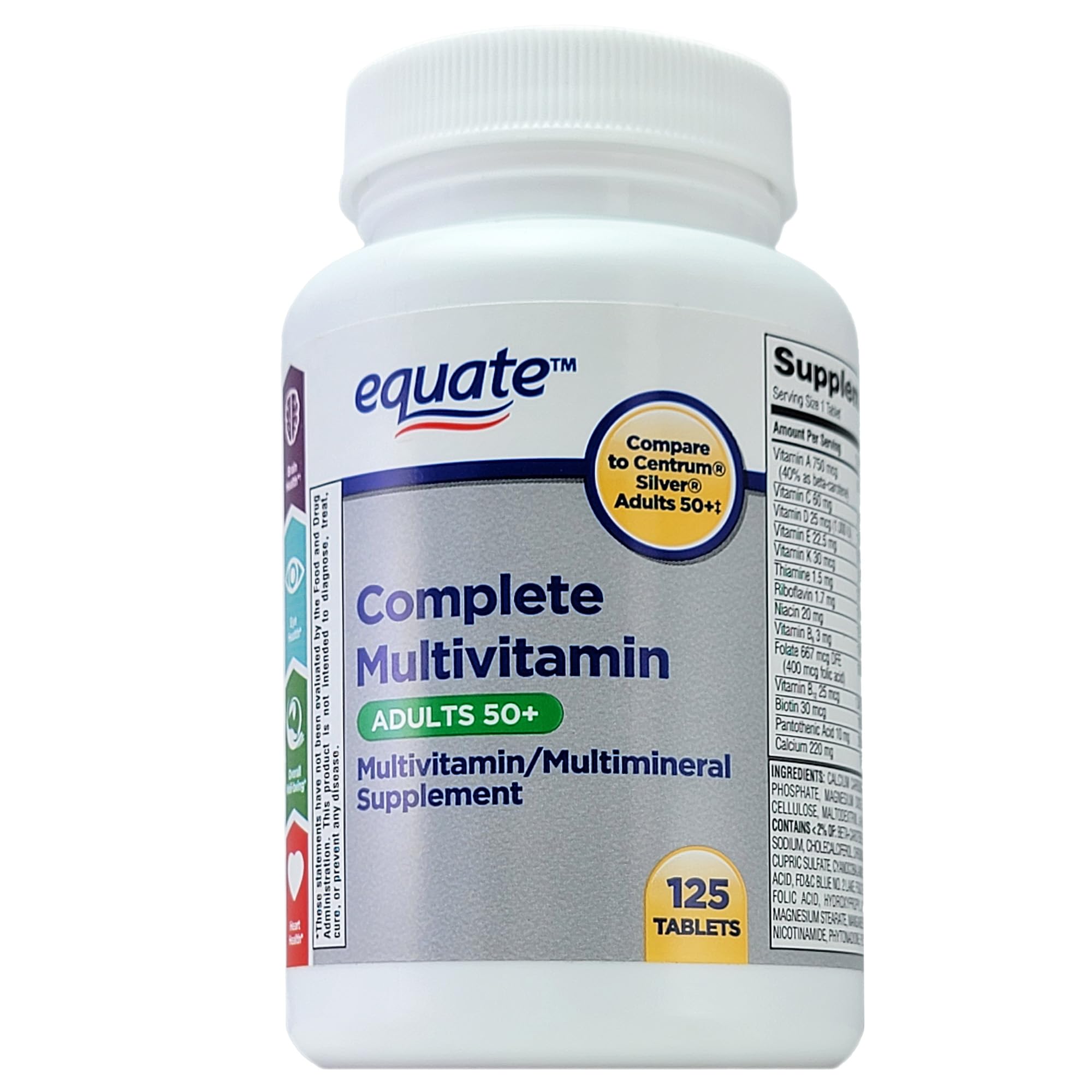 Complete Multivitamin Adults 50+ Supplement 120 Tablets