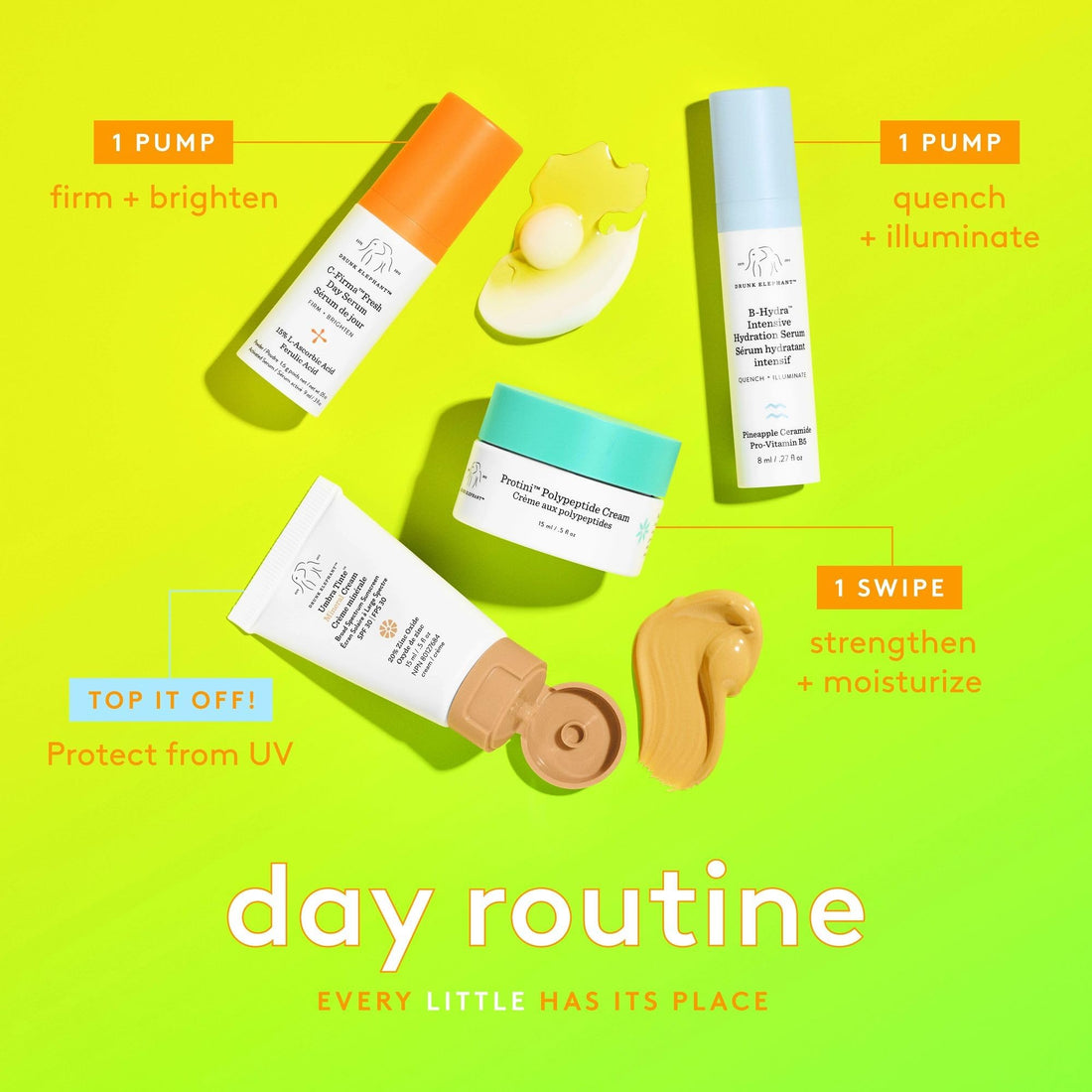 Drunk Elephant The Littles 7.0 - Includes Six Travel-Friendly A.M. and P.M. Essentials - Free of Essential Oils, Silicones & Fragrances