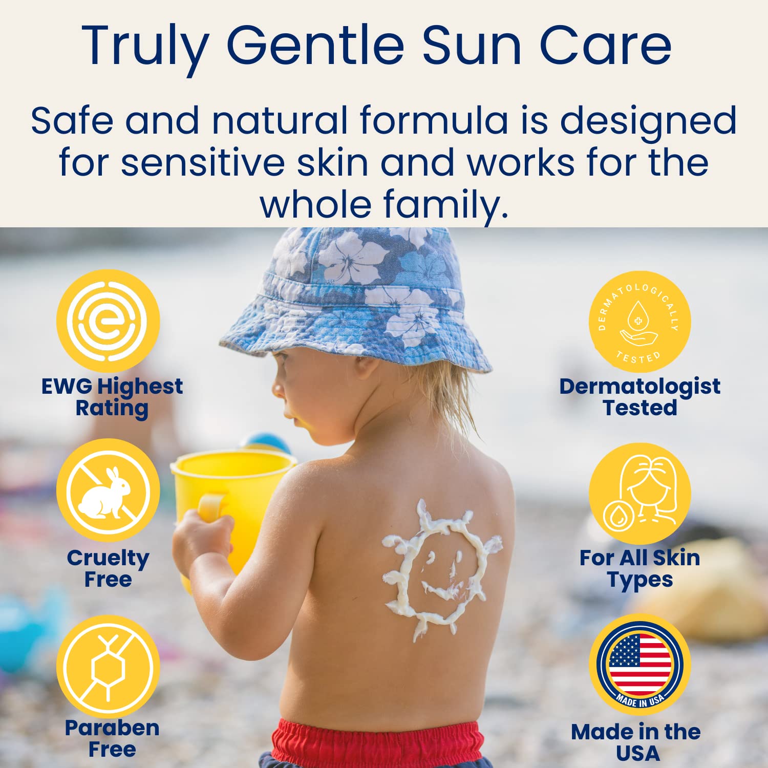 TruKid Sport SPF30 Unscented 3.4oz Natural Ingredients Kids Sunscreen, Reef-Friendly Travel Size, Beach Defense Sunscreen for Kids, Toddlers, Babies & Adults