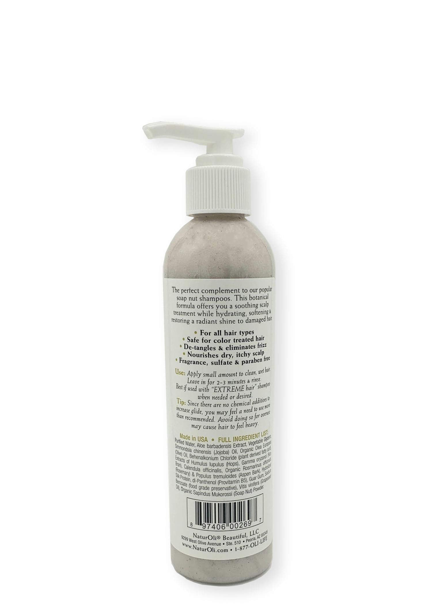 NaturOli Extreme Hair Moisturizing Conditioner with organic Soap Berry Powder! - Gluten Free.