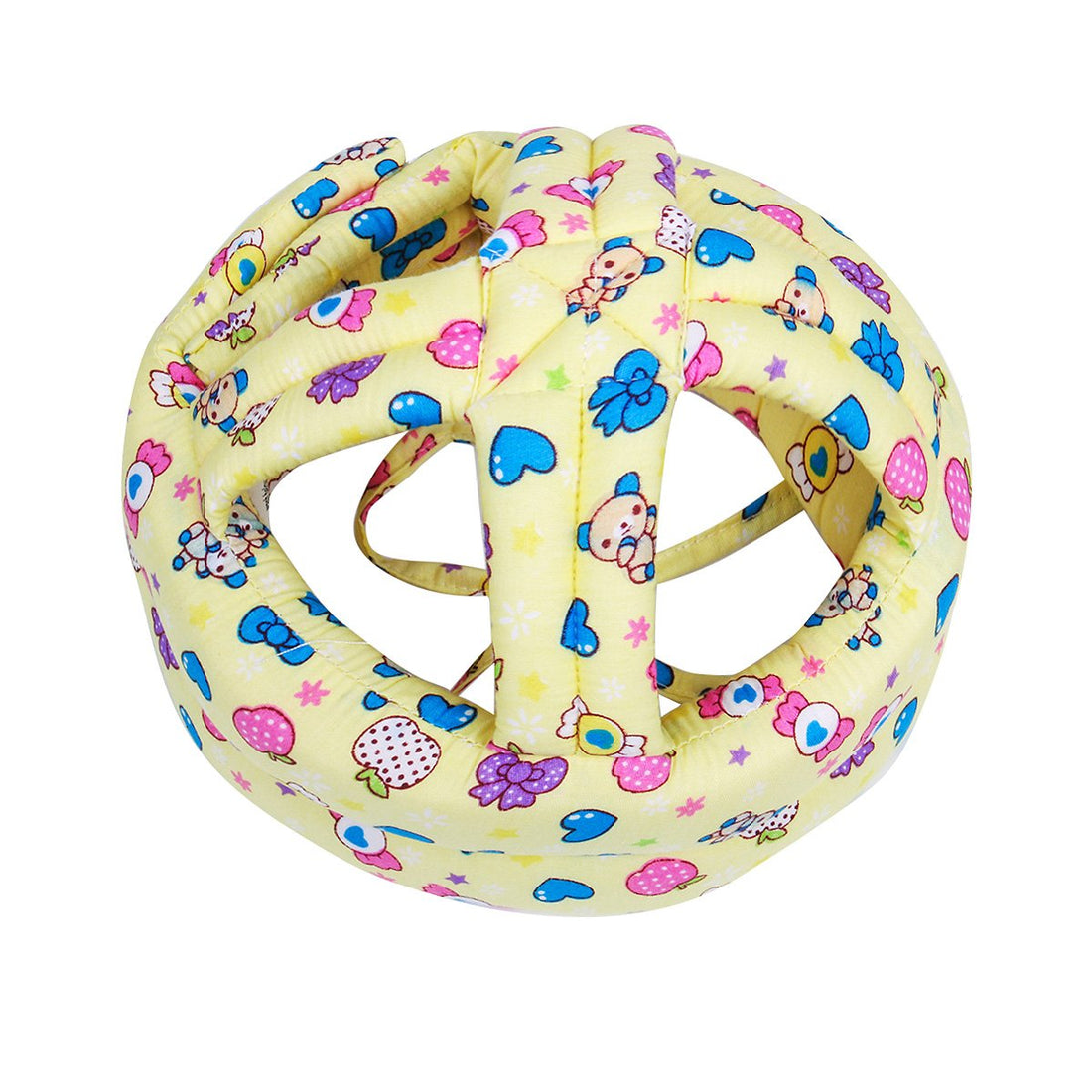 FLYPARTY Adjustable Infant Baby Toddler Protective Hat Helmet Safety Cap (Yellow Sweets)