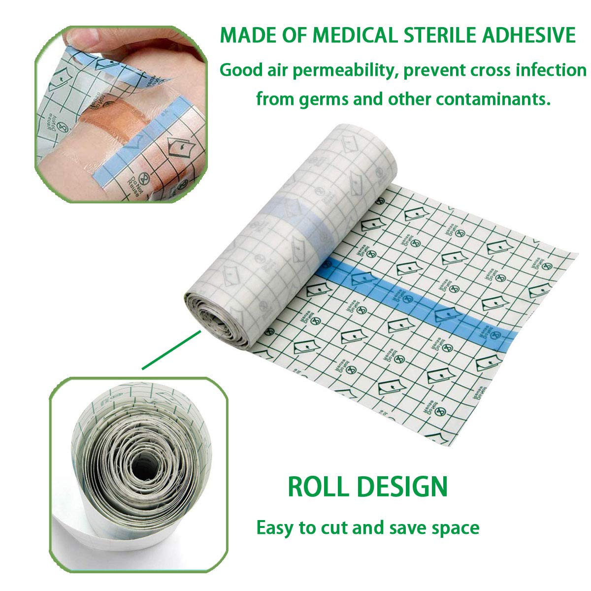 Tattoo Aftercare Bandage Roll 8x 2 Yard - Waterproof Transparent Film For Tattoos Initial Healing And Skin Repair Adhesive Tattoo Supply Wrap