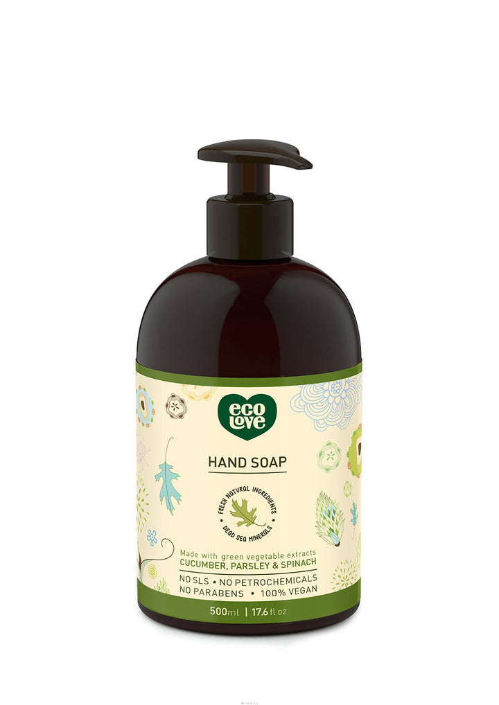 Green : ecoLove Green Collection Hand Soap - Cucumbers, Parsley & Spinach. 100% VEGAN (17.6 Oz)