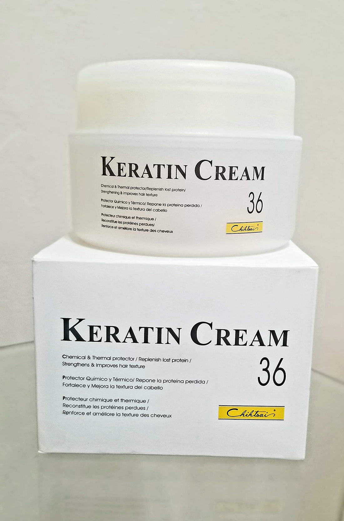 Chihtsai No.36 Keratin Cream (17oz/500ml) - Chemical & Thermal protector / Replenish lost protein/ Strengthens & Improves hair texture