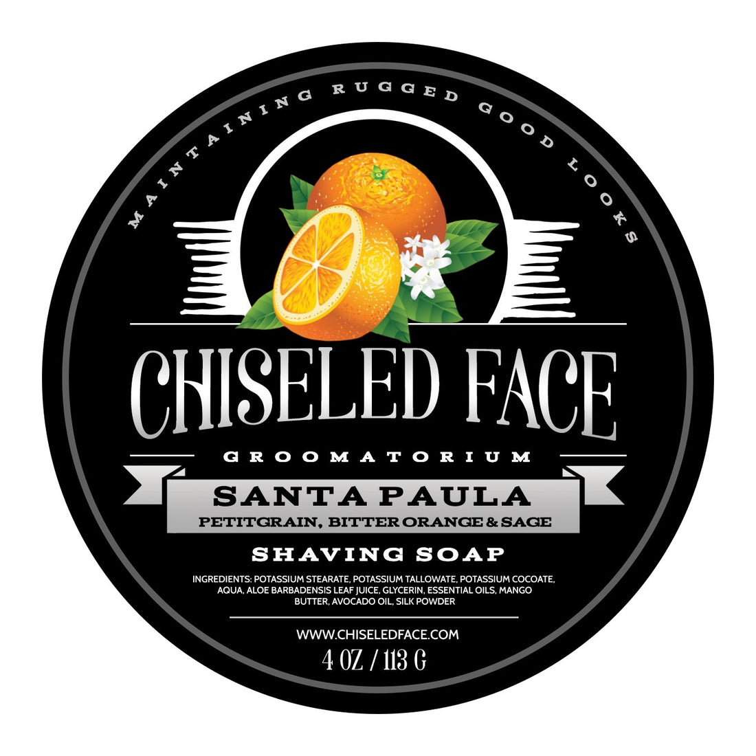 Santa Paula Citrus - Handmade Luxury Shaving Soap From Chiseled Face Groomatorium