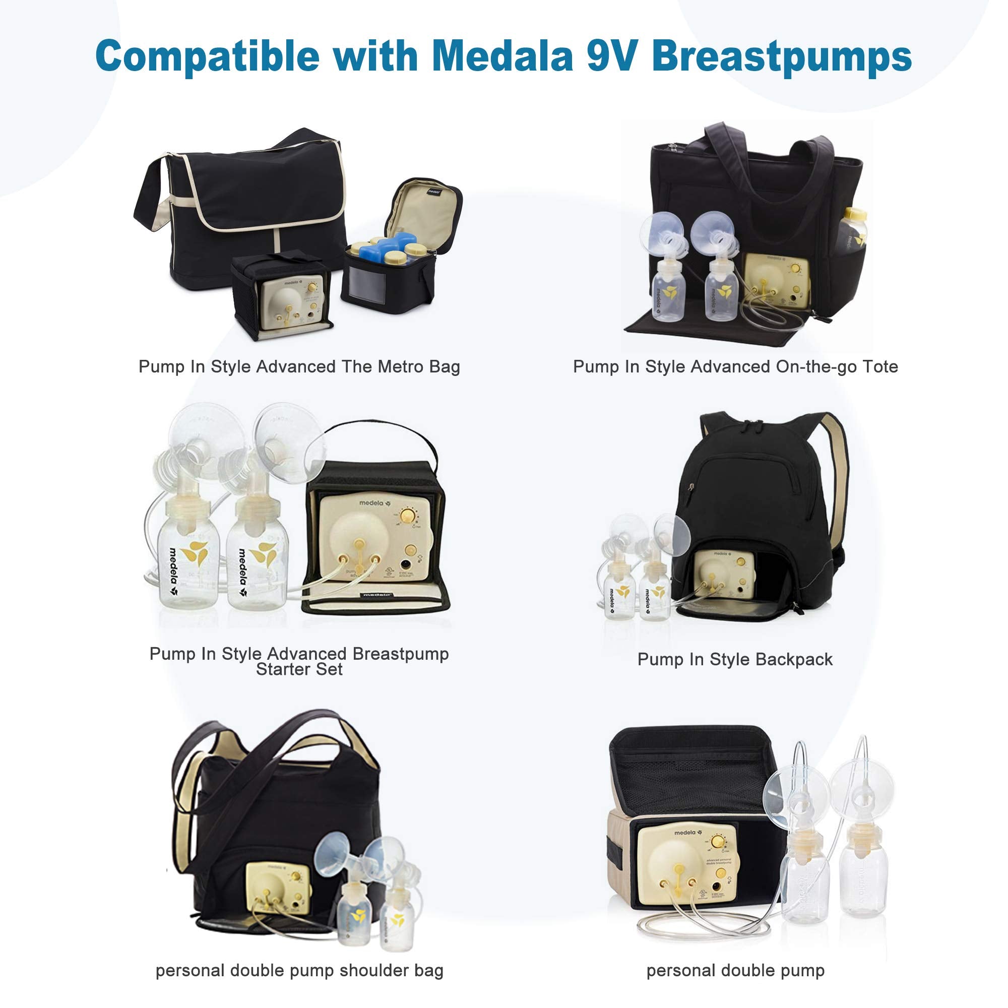 PwrON 9V AC to DC Adapter Compatible with Medela Pump in Style Advanced Breast Pumps - Replacement for Models #9207010 Power Supply Cord (Manufactured January 2008 After)