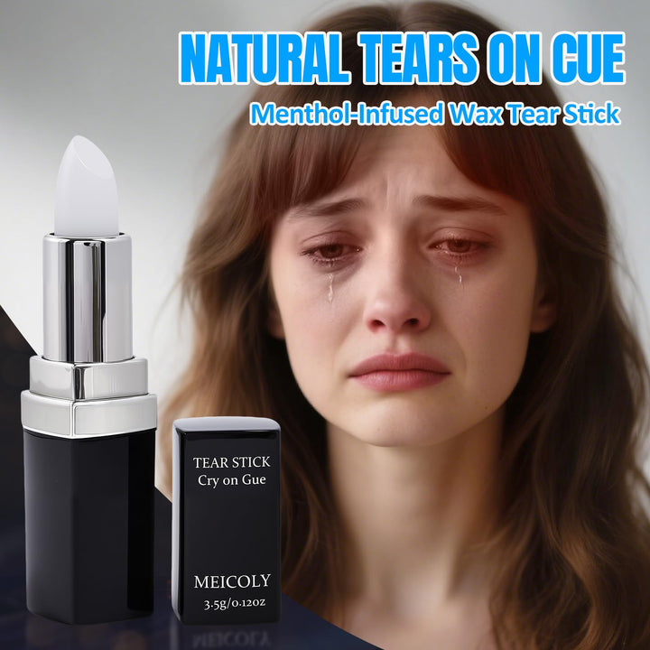 MEICOLY Mint Tear Stick for Actors and Actresses,Natural Menthol for Tears on Cue,Cry Stick Fake Tears for Professional SFX Makeup,Stage Makeup,Film,Theatre,TV, Acting and Performance