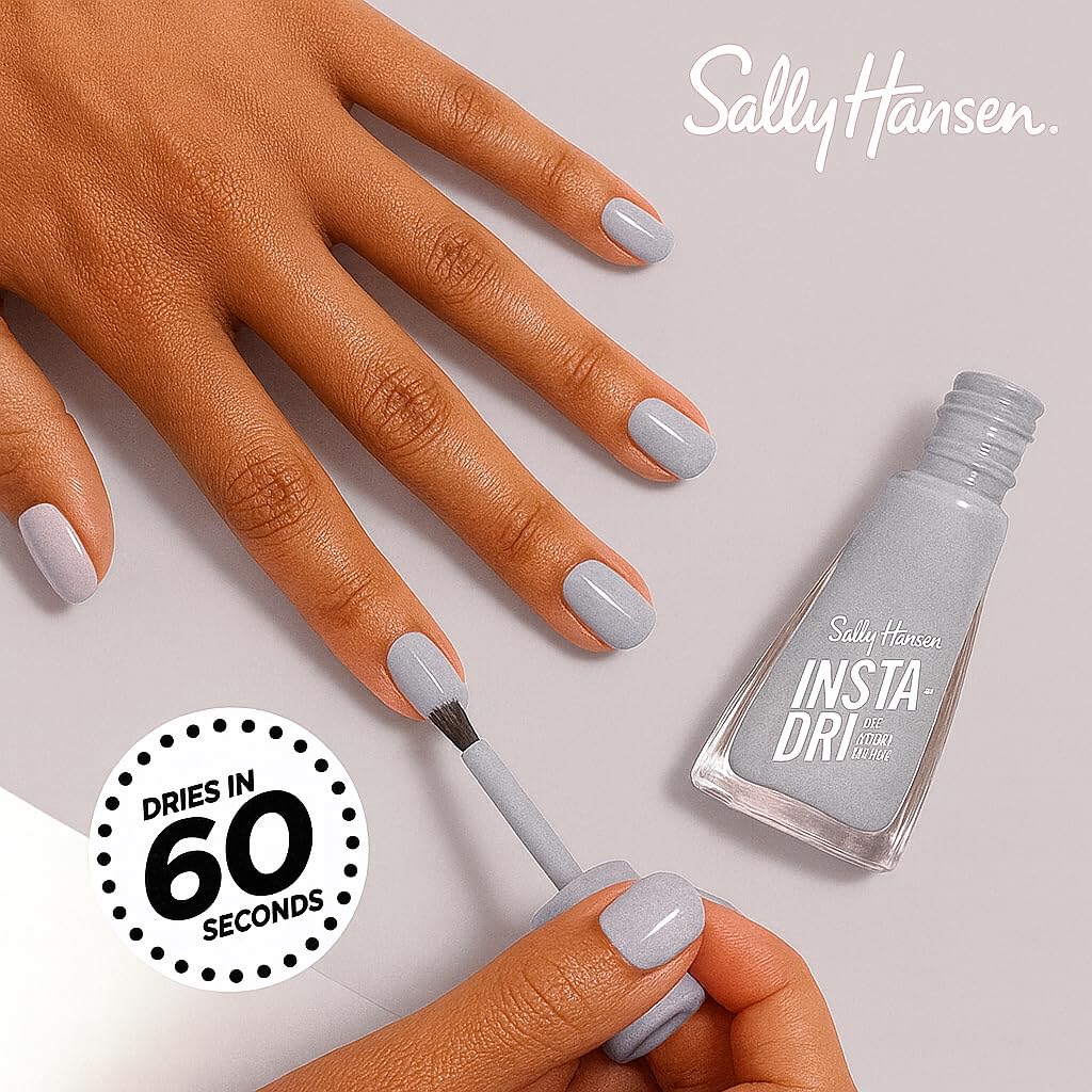 Sally Hansen Insta-Dri, Silk Is..., Quick Dry, Long Lasting, Opaque, Creme White Nail Polish