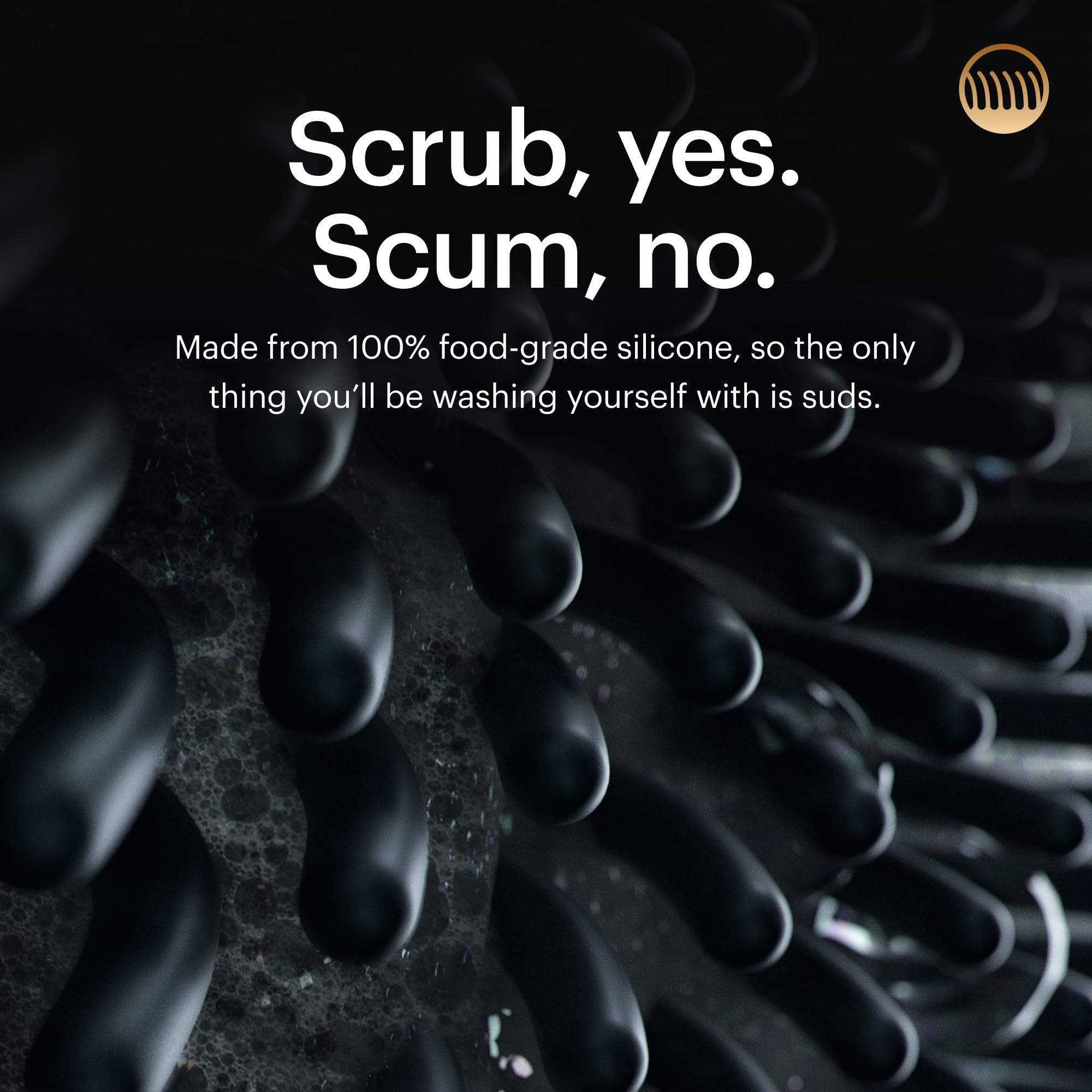 MANSCAPED® The Body Buffer Premium Silicone Scrubber for Nourishing, Cleaning & Exfoliating Your Skin - Lather Boosting Bristles with Ergonomic No-Slip Handle, Long-Lasting & Easy to Clean (1-Pack)