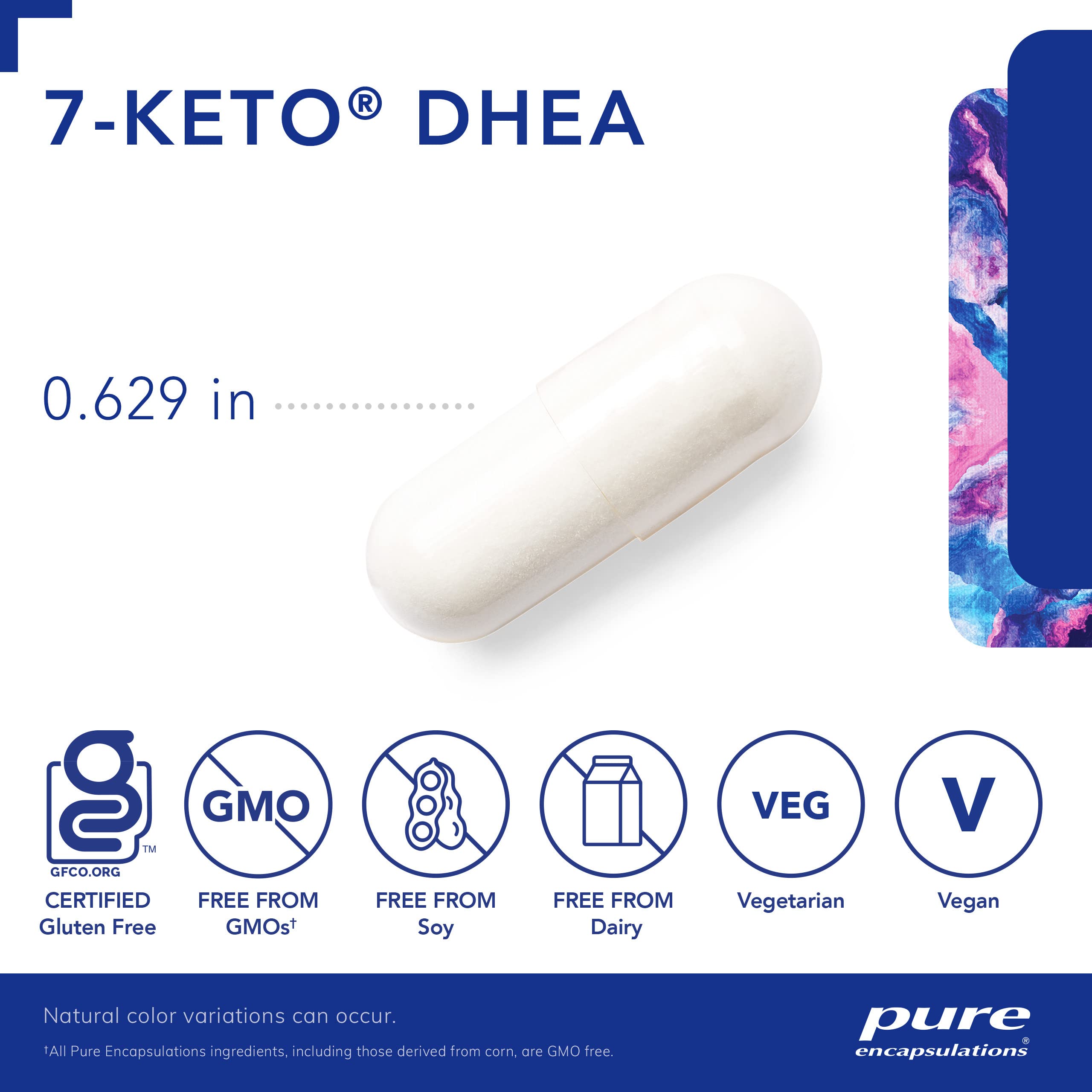 Pure Encapsulations 7-Keto DHEA 25 mg | Unique DHEA Metabolite Supplement to Support Thermogenesis* | 120 Capsules