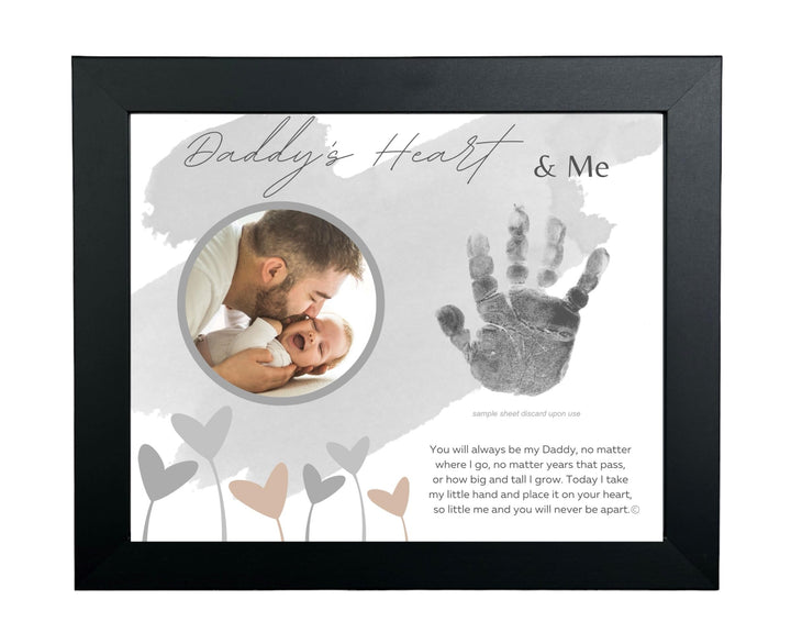 Baby Child Keepsake Handprint Frame for Daddy with Poetry - Loving Gift for Dad for Christmas, Father's Day, Birthday- Made in USA