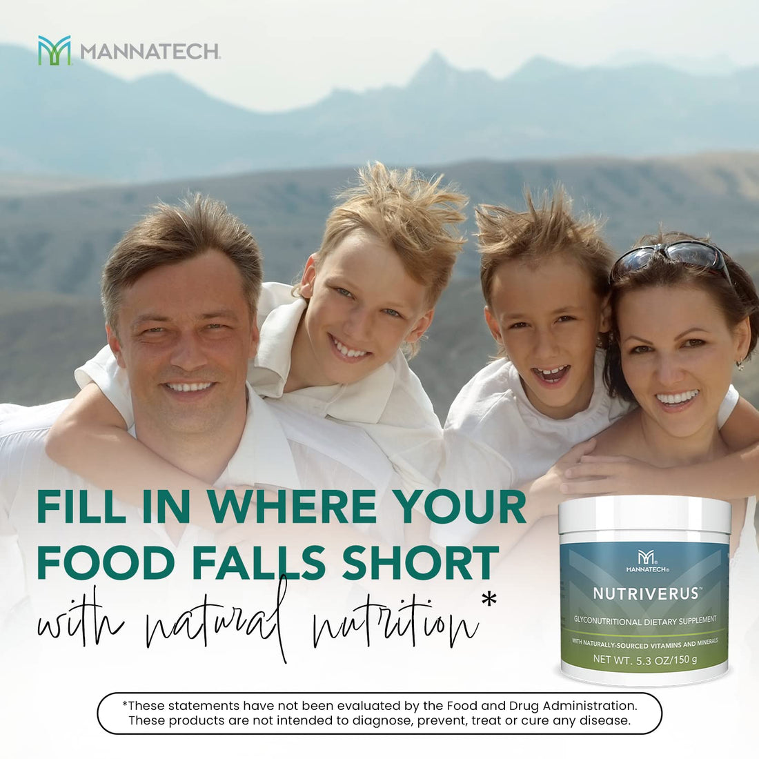 NutriVerus Glyconutritional Supplement, 5.3oz/150g with Naturally Sourced Vitamin A, Vitamin C, Vitamin B Complex and Vitamin D. Rich in Antioxidants Supplement and Promotes Immune Support Supplement