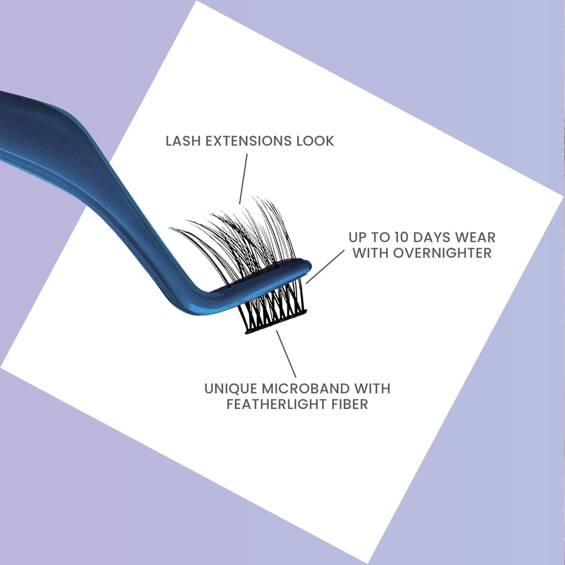KISS Falscara DIY Eyelash Extension Wisp Applicator for Mistake-Proof Artificial Lash Placement ââ‚¬â€œ Ergonomically Designed Handle to Easily Build Your Featherlight Synthetic Reusable Eyelash Clu