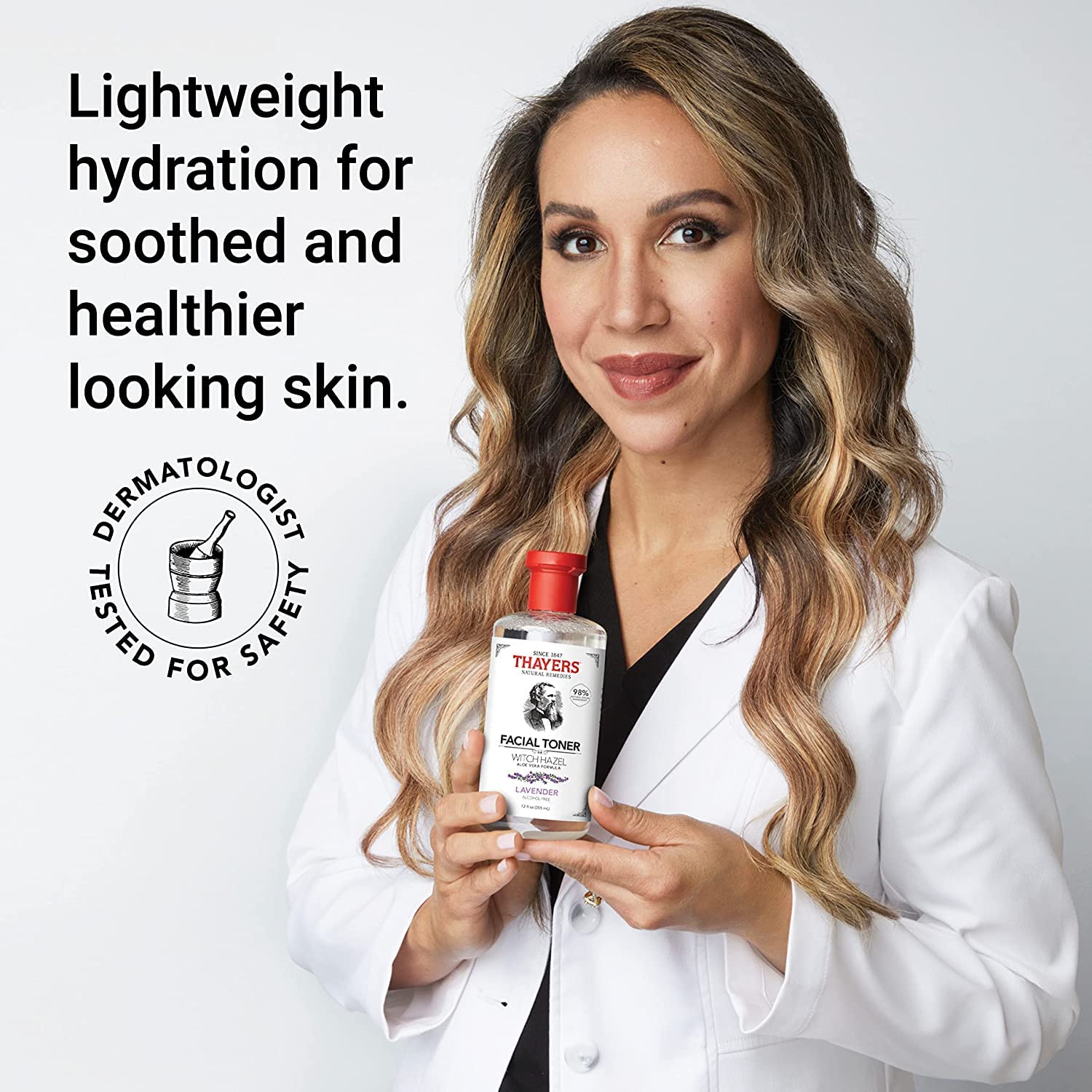 Thayers Alcohol-Free Witch Hazel with Organic Aloe Vera Formula Toner, Lavender 12 oz (Pack of 2)