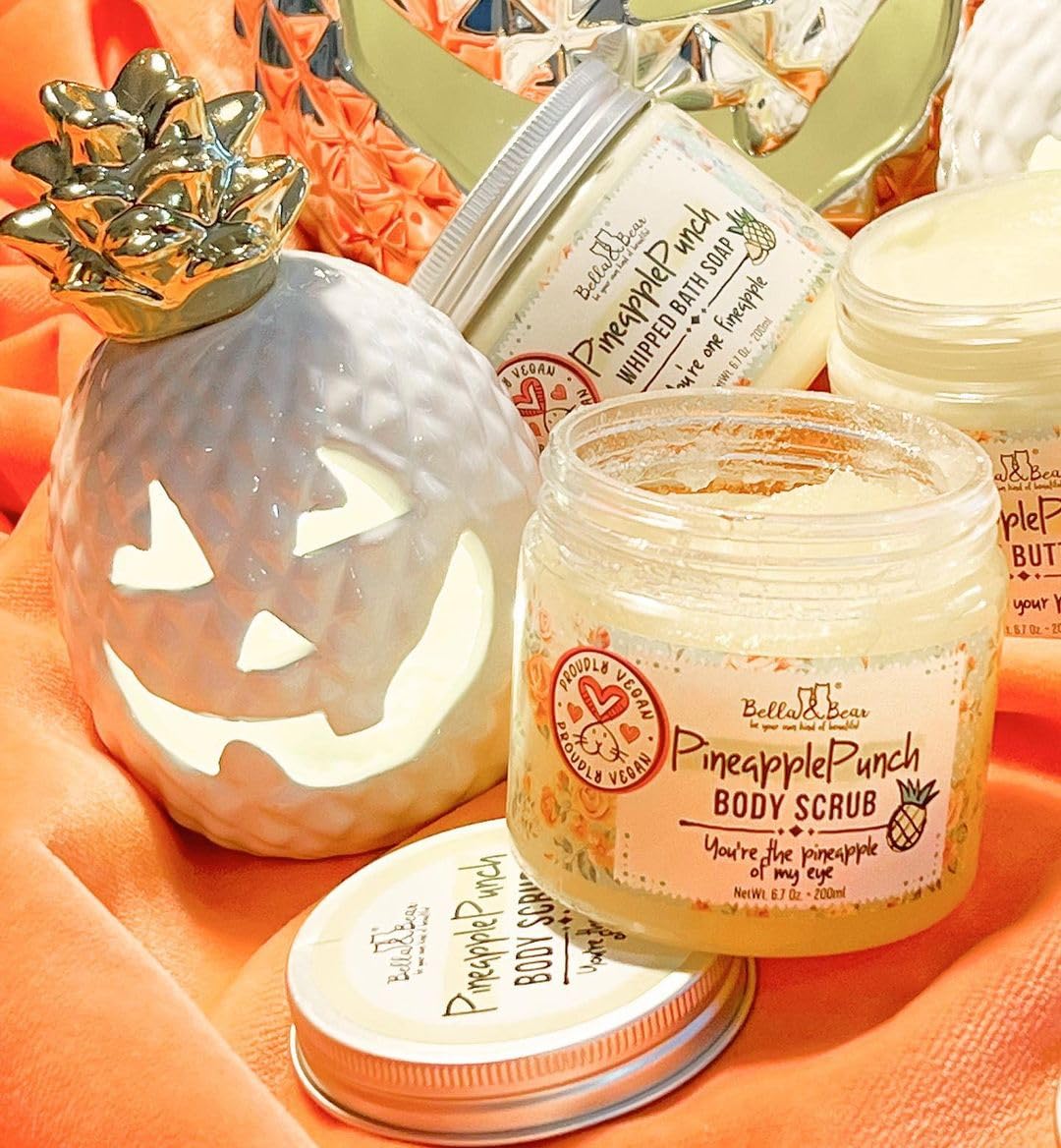 Bella & Bear Exfoliating Body Scrub – Vegan & Cruelty-Free Moisturizing Polish for Smooth, Radiant Skin