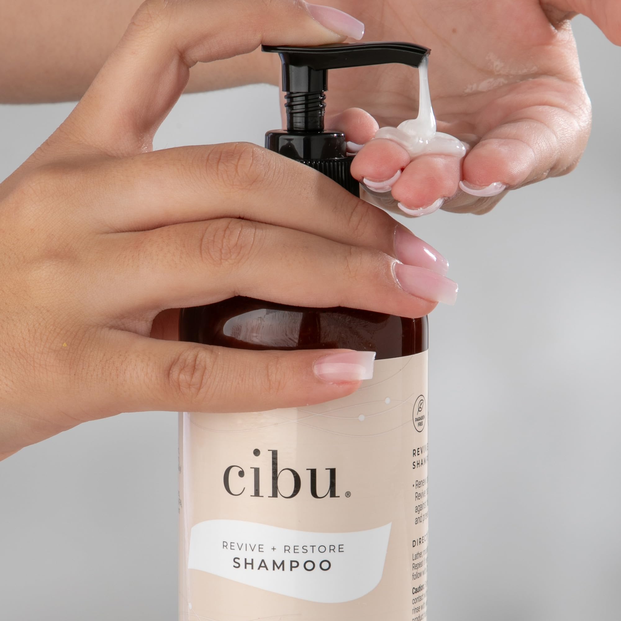 Cibu Revive and Restore Styling Bundle - 11.83oz Shampoo + 11.83oz Conditioner for Dry Damaged Hair - Strengthens and Smoothes Hair Strands with Oleic Acid, Linoleic Acid, Vitamin E & K