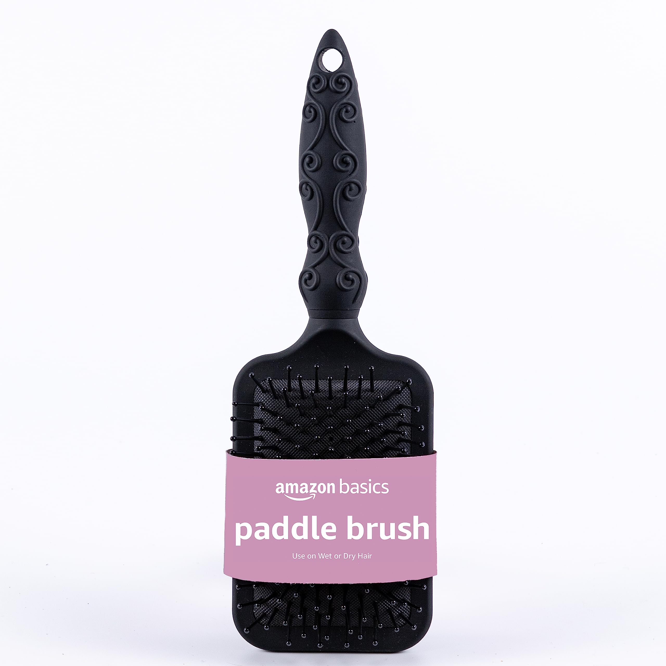 Amazon Basics Paddle Brush for Hair, Gentle Detangling