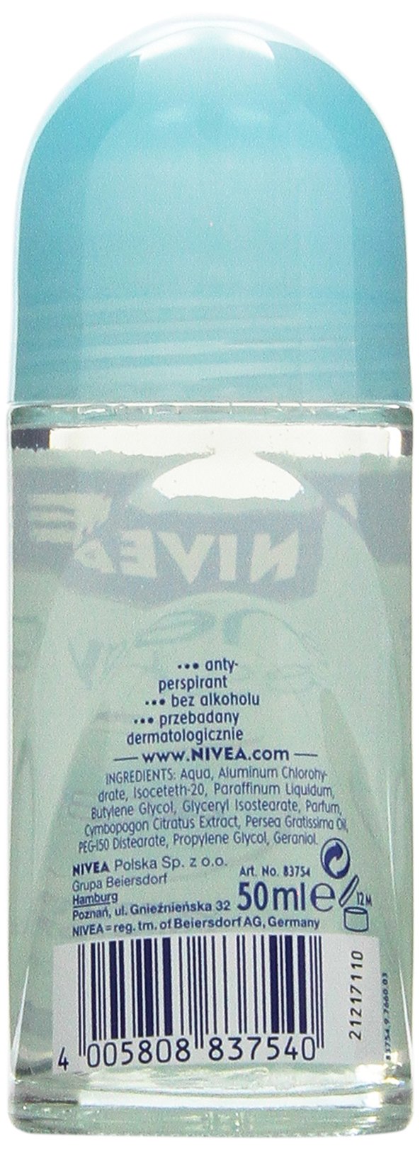 Nivea Unisex Energy Fresh Deodorant Roll On, 1.7 Fluid Ounce