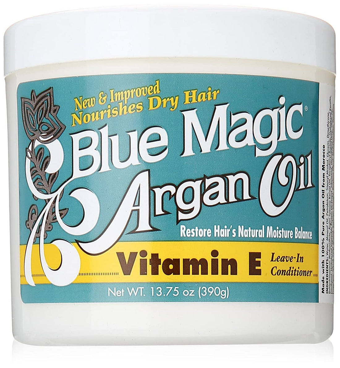 Blue Magic Argan Oil Vitamin E Leave In Conditioner 390G