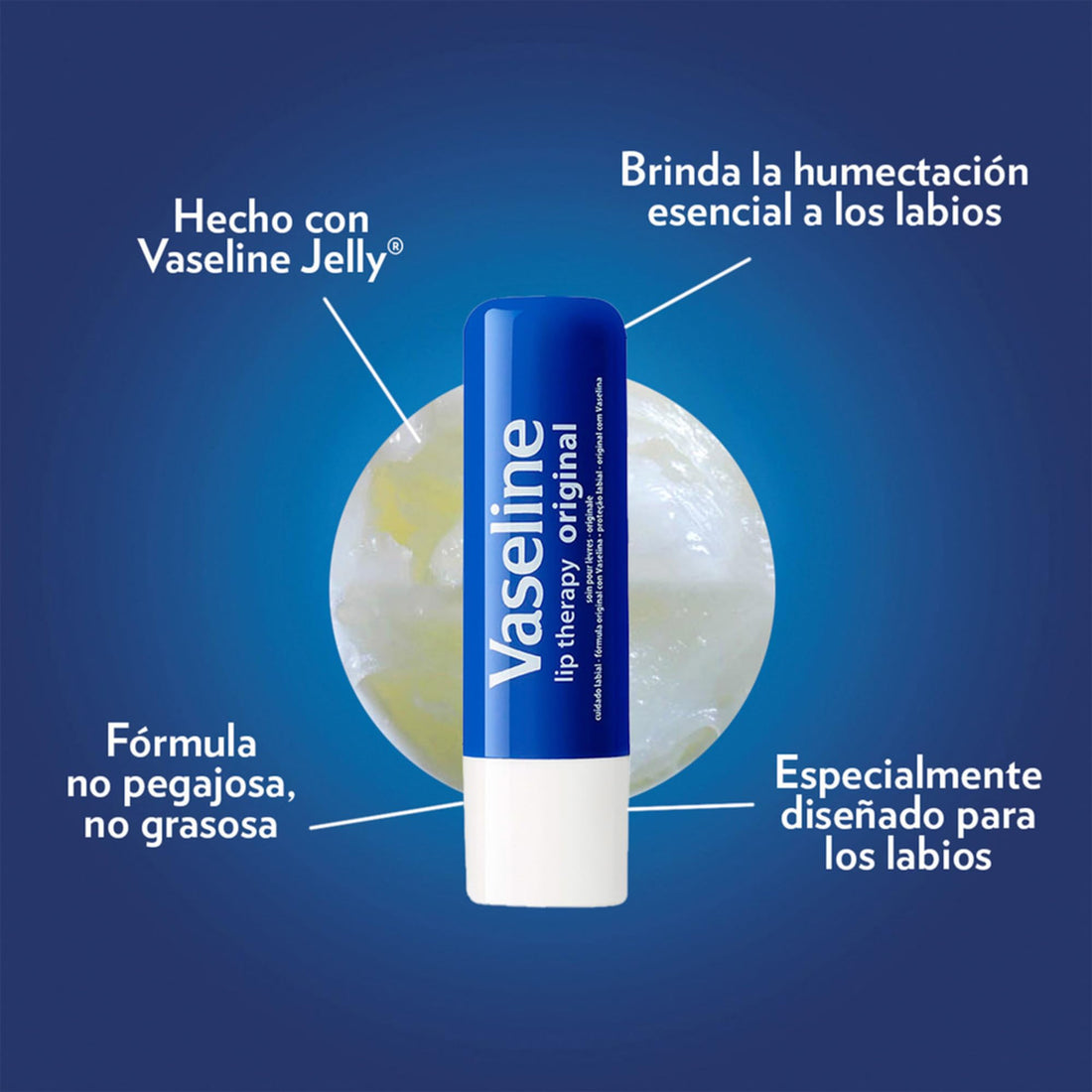 Vaseline Lip Therapy original with petroleum jelly 4.8g