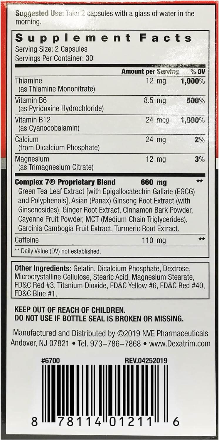 EH95 LLC Stacker Dexatrim Max Complex-7 Capsules 60 Count