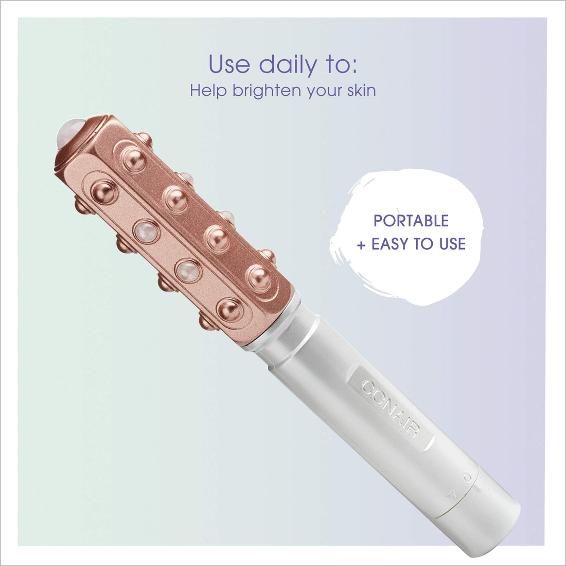 True Glow by Conair Battery Operated Facial Massaging Beauty Roller, Uplifting Facial Roller