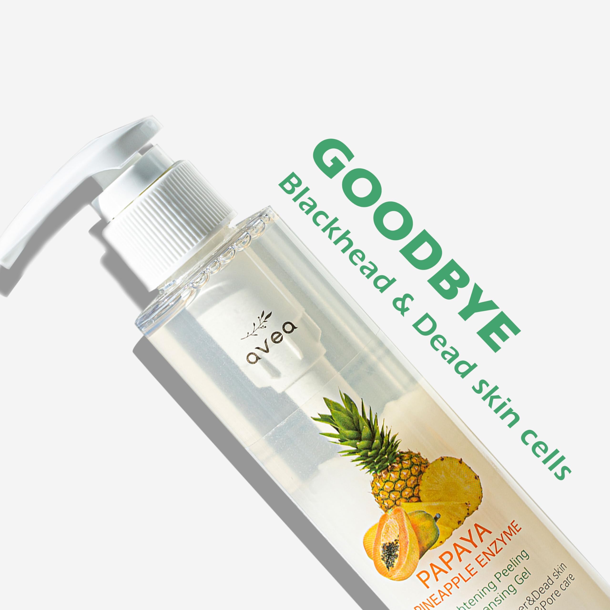 AVEA Papaya&Pineapple Enzyme wash | daily face wash | including niacinamide (vitamin B3) and panthenol (vitamin B5), 83% organic aloe vera leaf juice | Korean Skin Care l 5.07 Fl.Oz