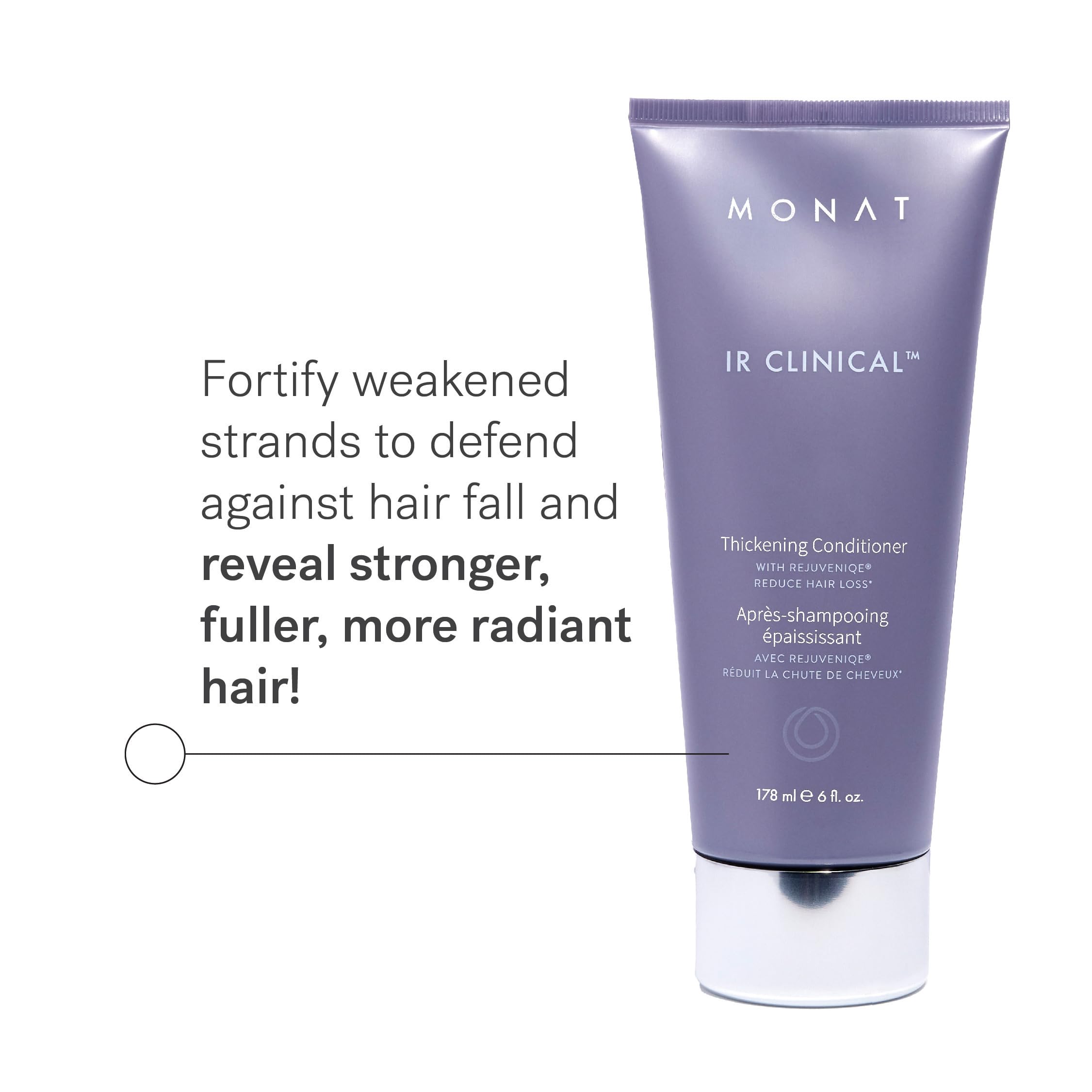 MONAT IR Clinical Thickening Conditioner – Vegan Conditioner For Thinning Hair with Rosemary & Mint – Repairing And Volume Boosting Action For Thicker/Fuller-Looking Hair
