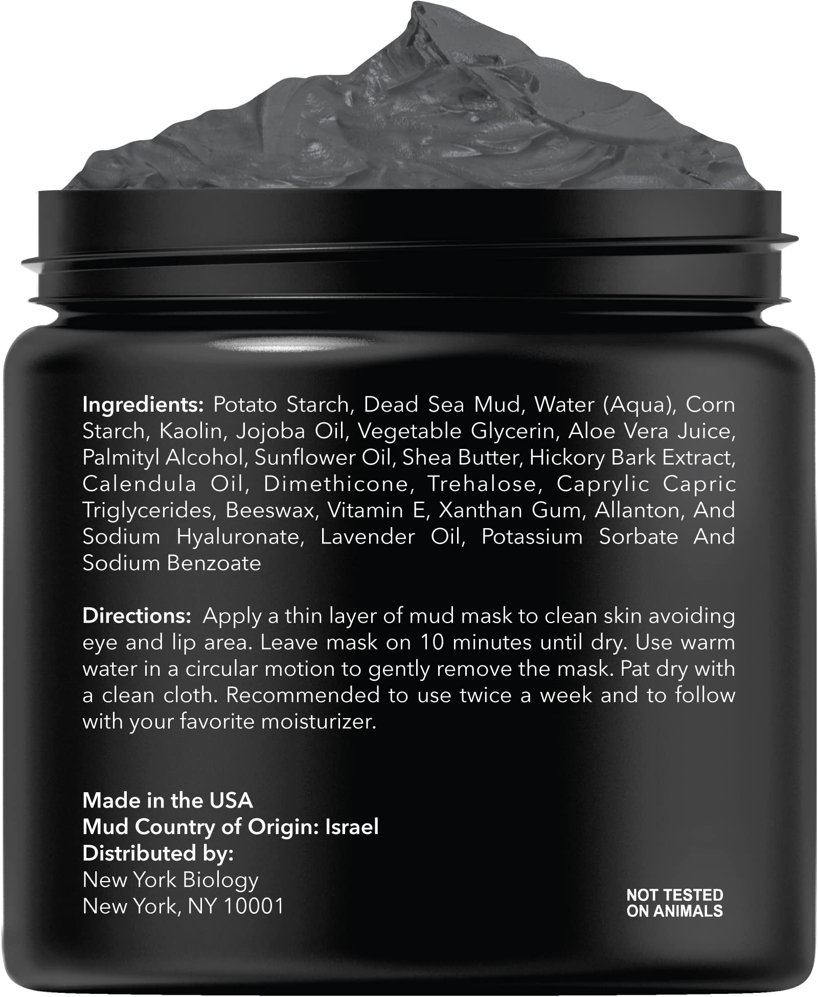 New York Biology Dead Sea Mud Mask For Face And Body, Natural Pore Reducer And Minimizer To Help Treat Acne, Blackheads And Oily Skin (260Ml)