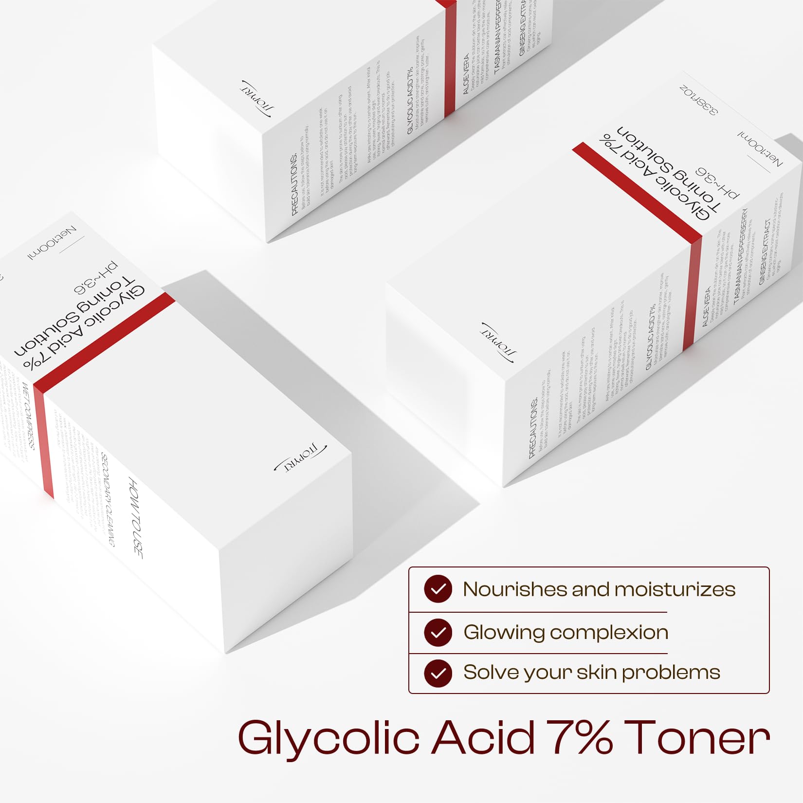 Glycolic Acid 7% Exfoliating Toner: Glycolic Acid Toning Solution Which Soothes and Hydrates The Skin 100ml